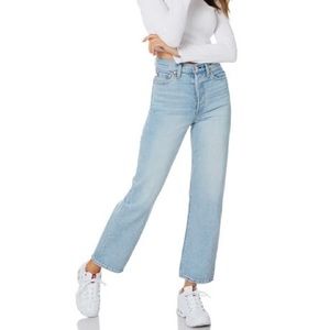 Levi’s Ribcage Straight Ankle in Middle Road